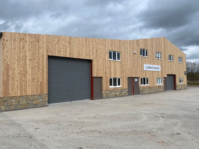 British Western Cedar Shadow Gap 156 Industrial Unit clad British Western Red Cedar Cladding 156